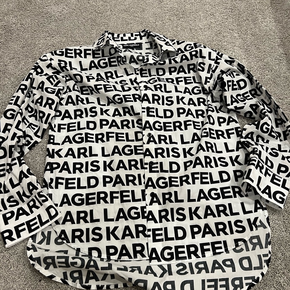 Karl Lagerfeld Bold Text Print Shirt